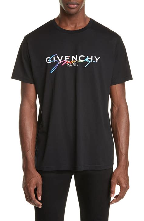 givegivenchy rainbow logo t shirt|T.